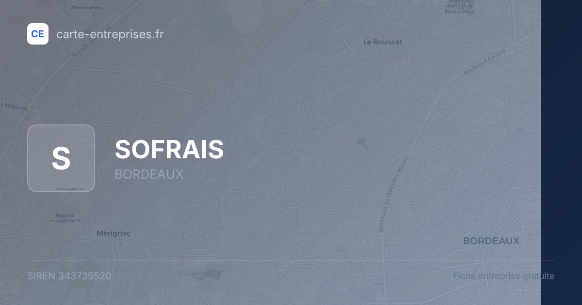 SOFRAIS — 343739520 — fiche entreprise