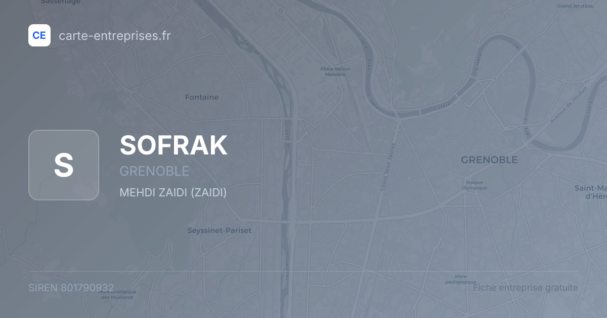 SOFRAK — 801790932 — fiche entreprise