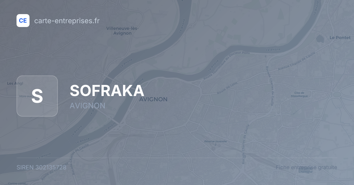 SOFRAKA — 302135728 — fiche entreprise