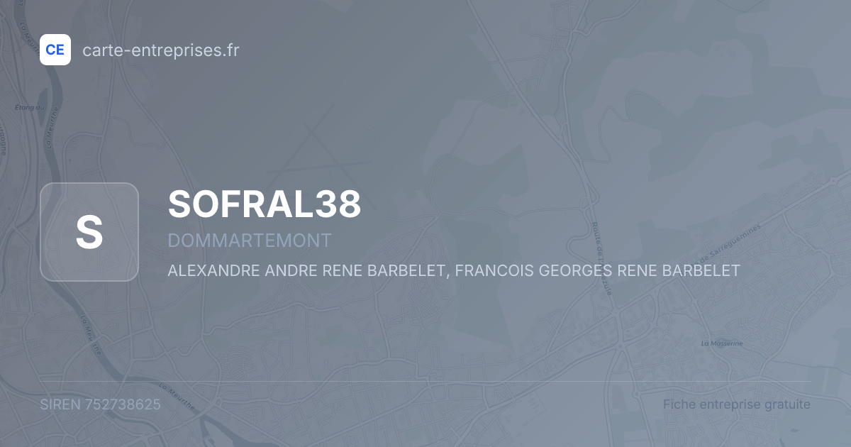 SOFRAL38 — 752738625 — fiche entreprise
