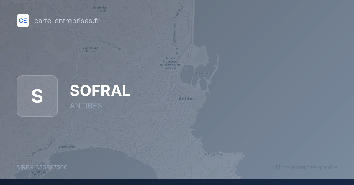 SOFRAL — 350897500 — fiche entreprise