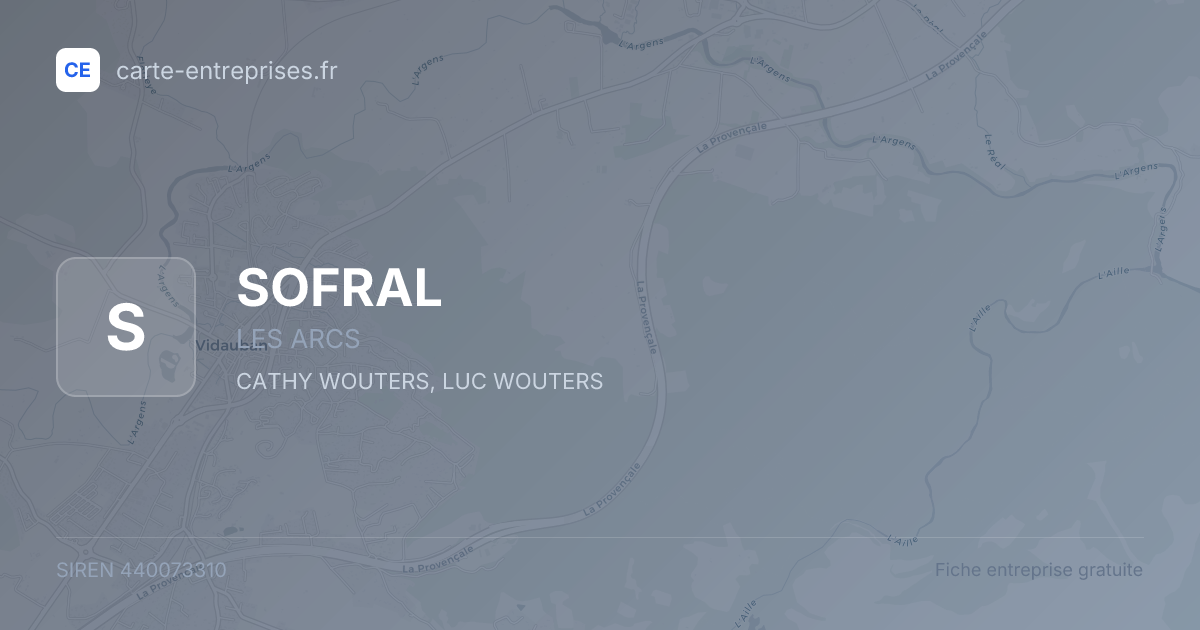 SOFRAL — 440073310 — fiche entreprise