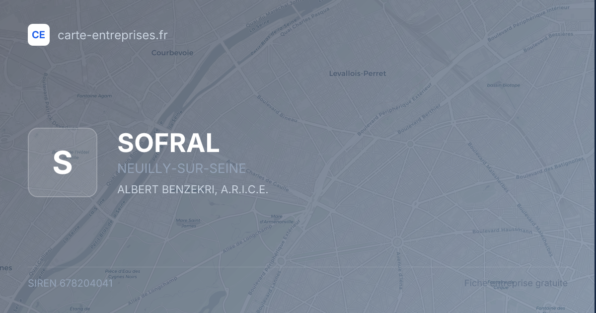 SOFRAL — 678204041 — fiche entreprise