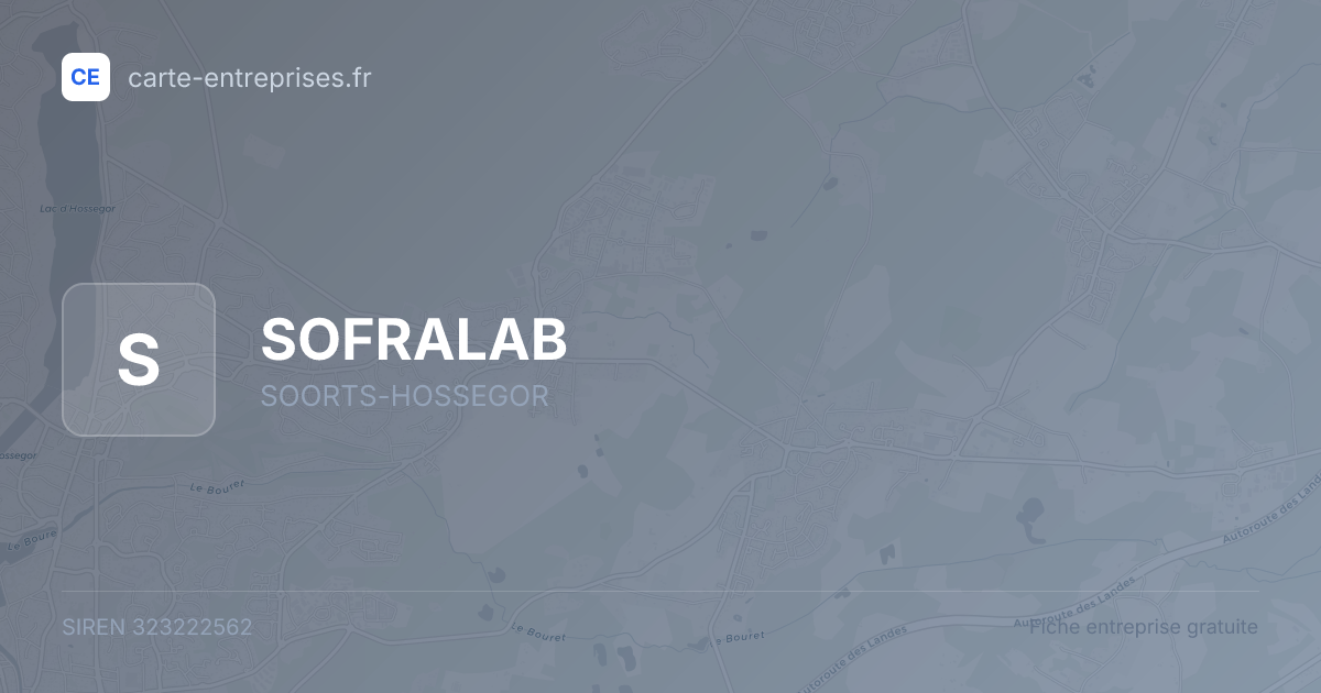 SOFRALAB — 323222562 — fiche entreprise