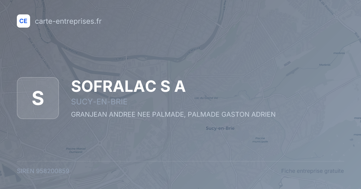 SOFRALAC S A — 958200859 — fiche entreprise