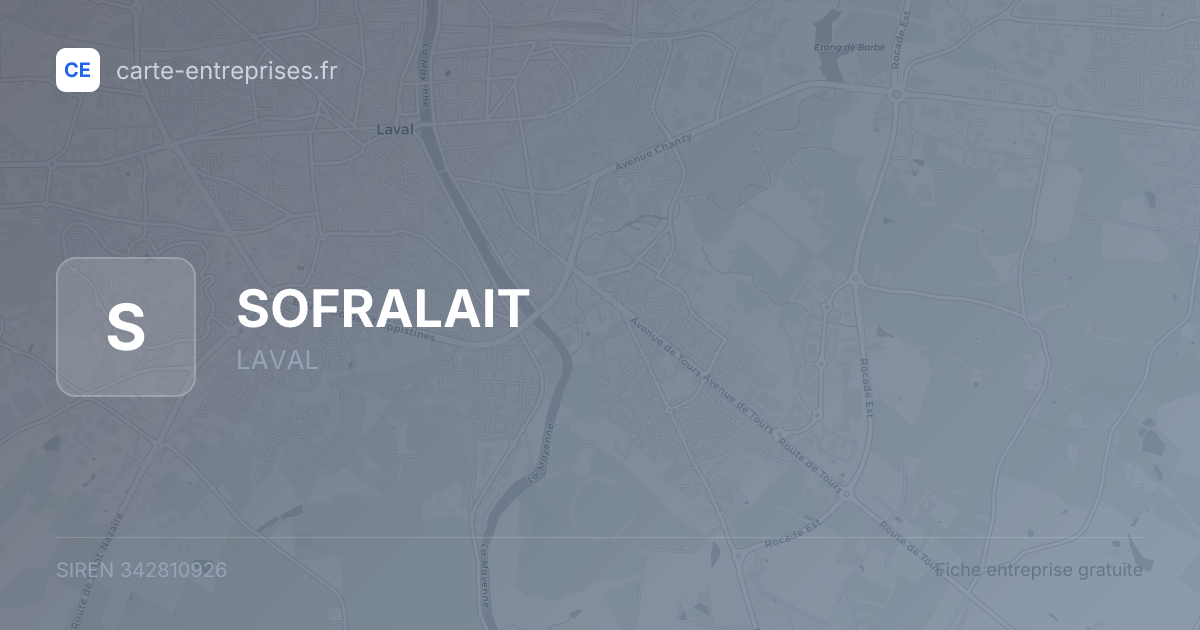 SOFRALAIT — 342810926 — fiche entreprise