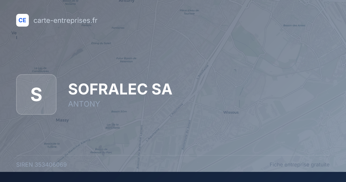 SOFRALEC SA — 353406069 — fiche entreprise