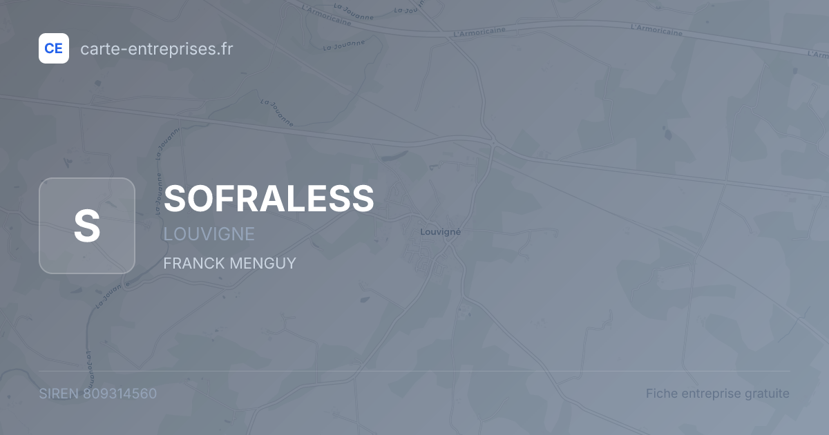 SOFRALESS — 809314560 — fiche entreprise