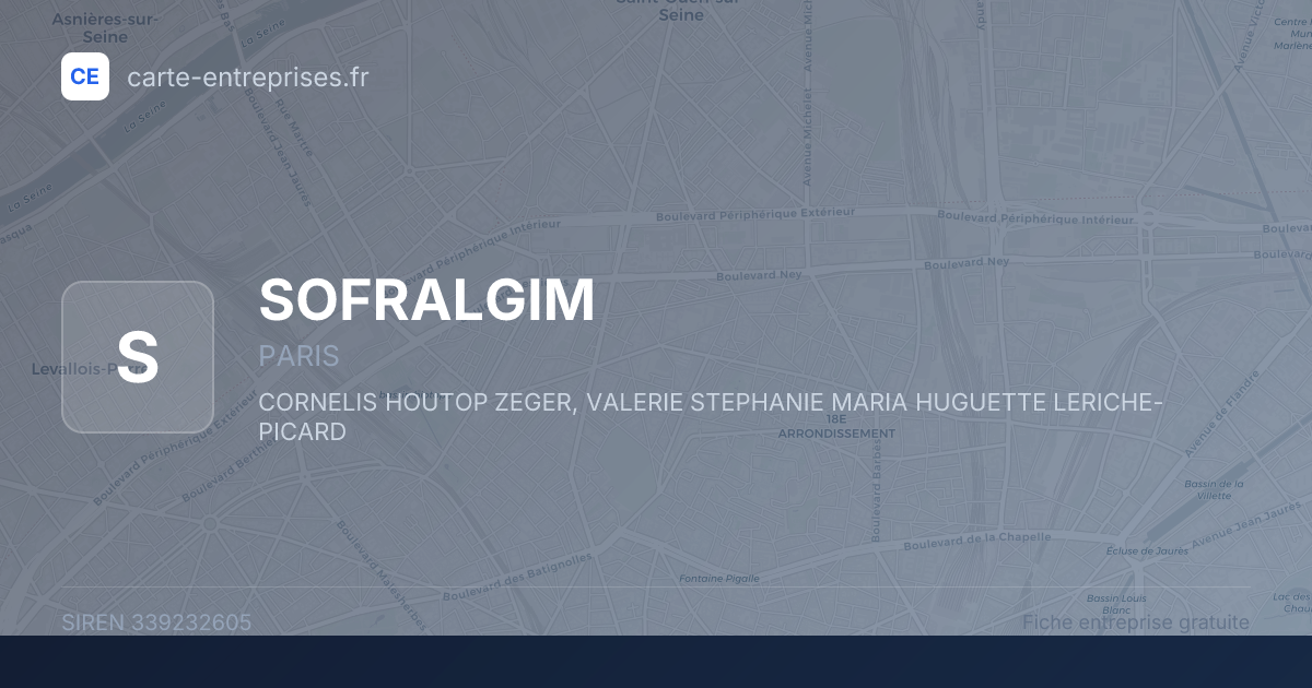 SOFRALGIM — 339232605 — fiche entreprise