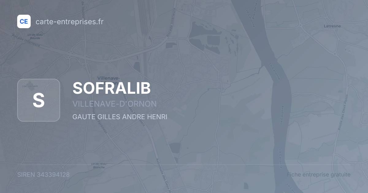 SOFRALIB — 343394128 — fiche entreprise