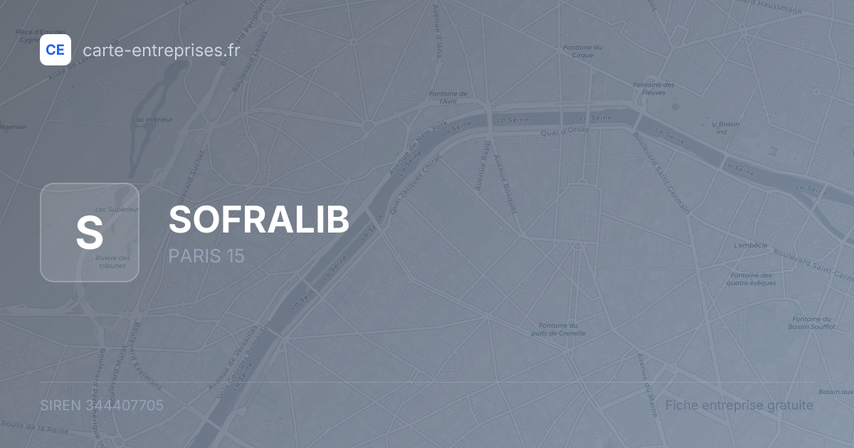 SOFRALIB — 344407705 — fiche entreprise