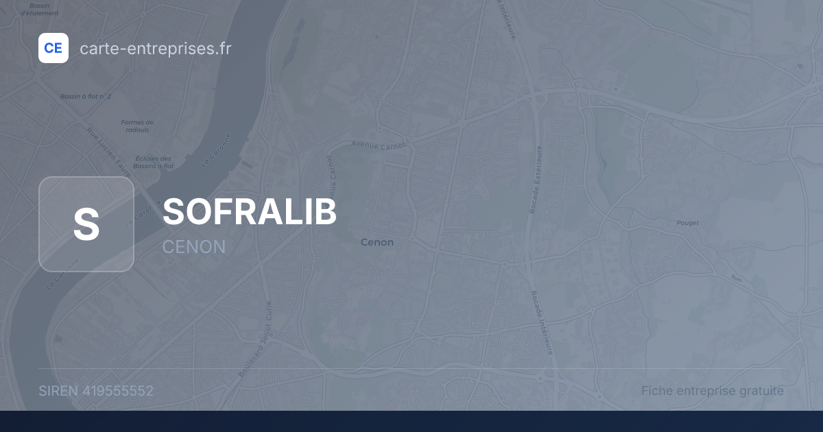 SOFRALIB — 419555552 — fiche entreprise