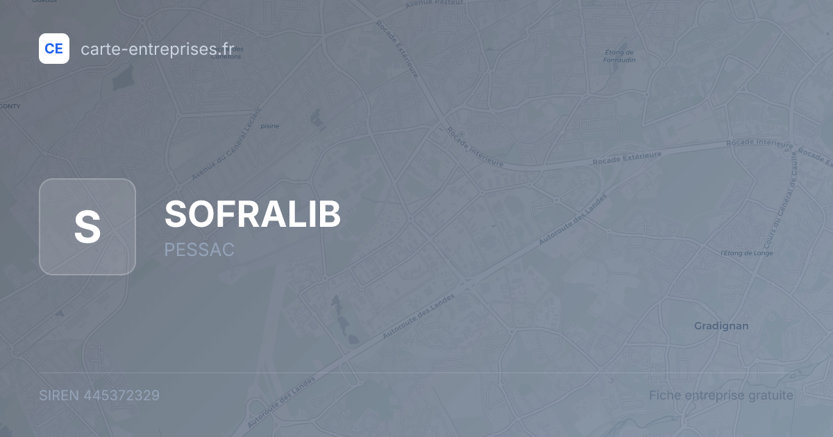 SOFRALIB — 445372329 — fiche entreprise