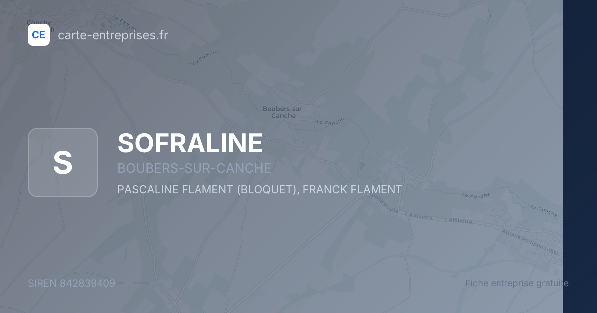 SOFRALINE — 842839409 — fiche entreprise