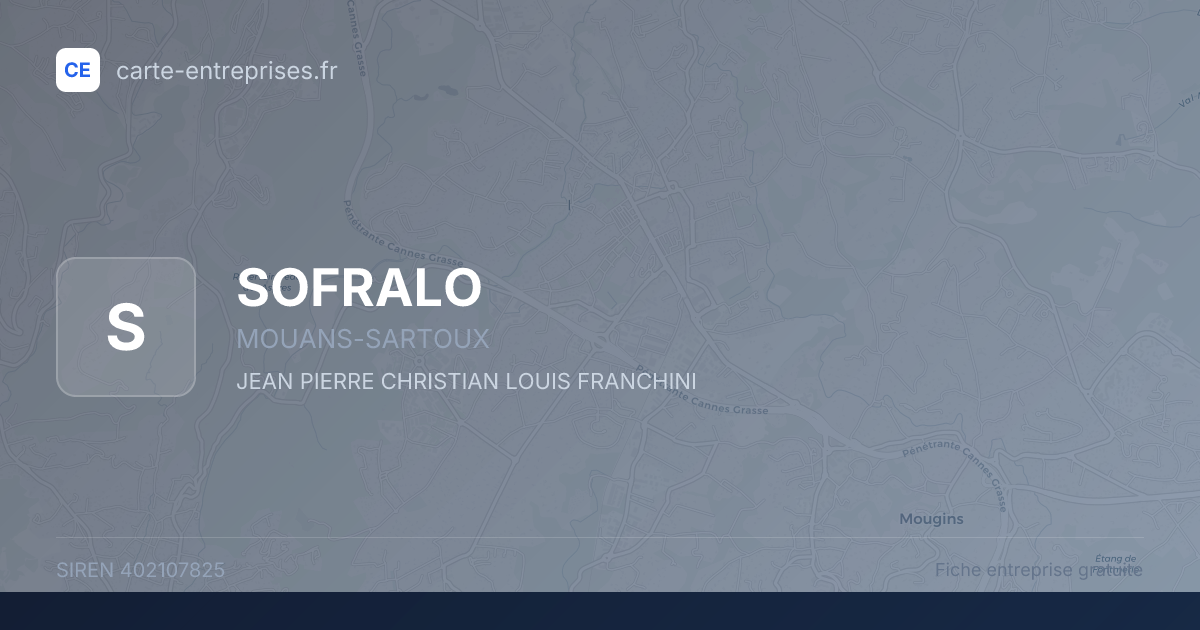 SOFRALO — 402107825 — fiche entreprise
