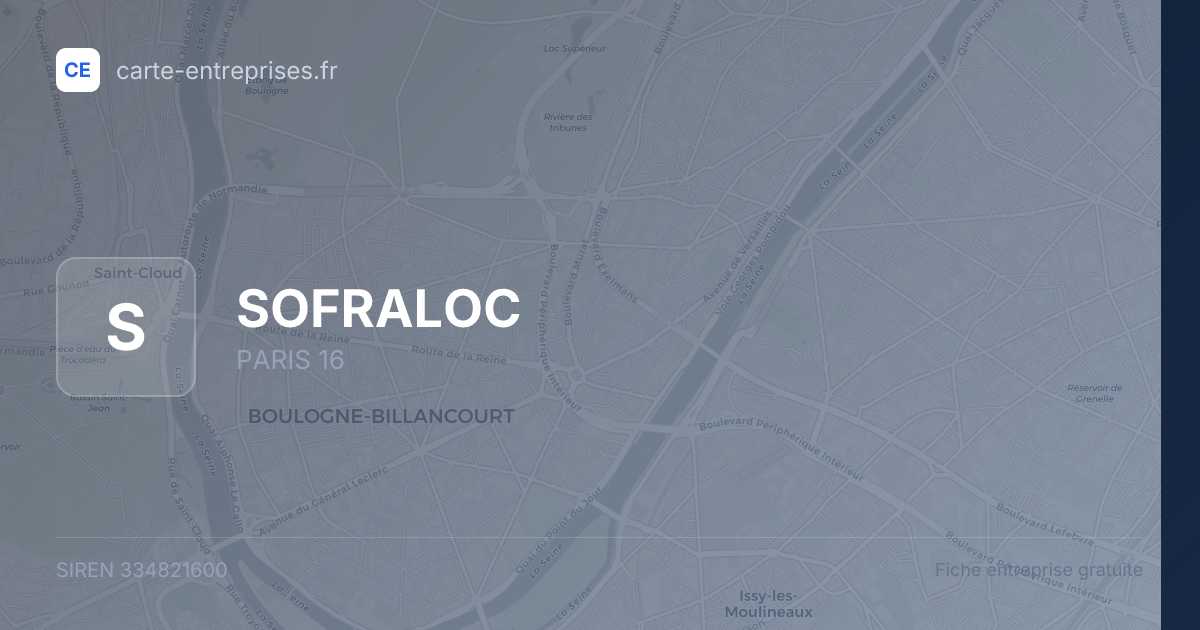 SOFRALOC — 334821600 — fiche entreprise