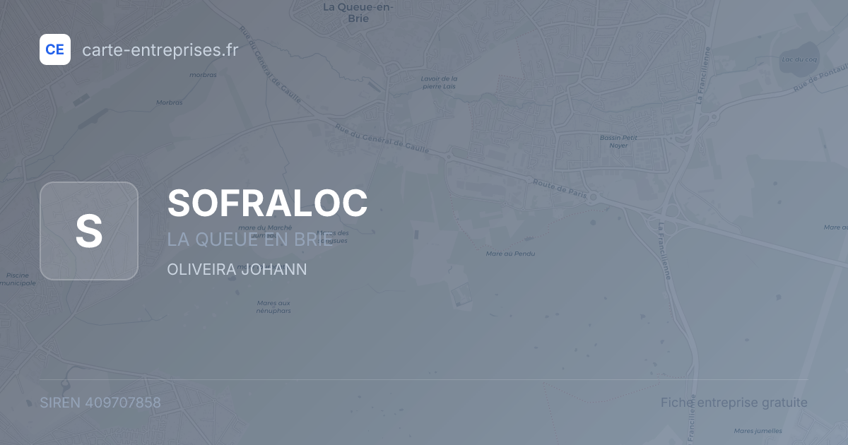 SOFRALOC — 409707858 — fiche entreprise