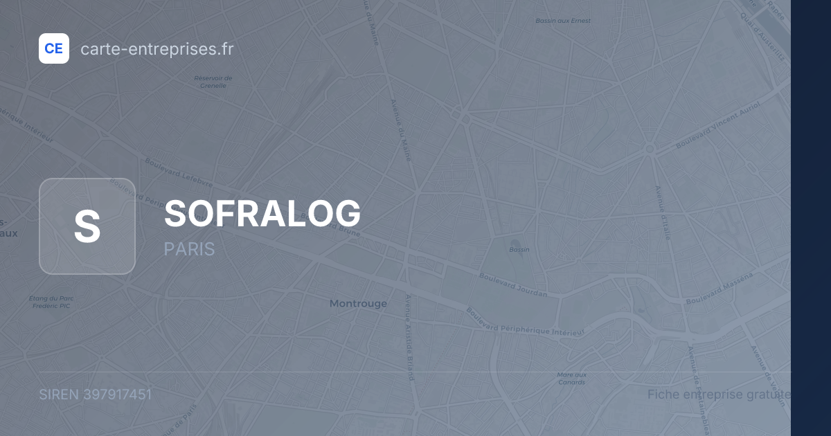 SOFRALOG — 397917451 — fiche entreprise