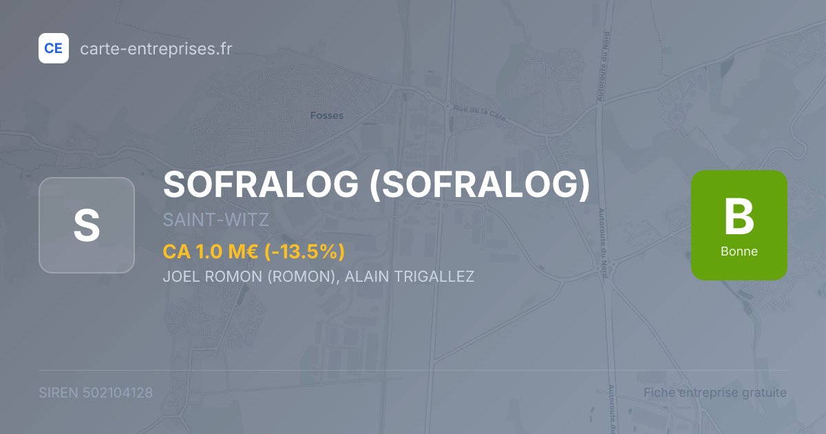 SOFRALOG — 502104128 — fiche entreprise