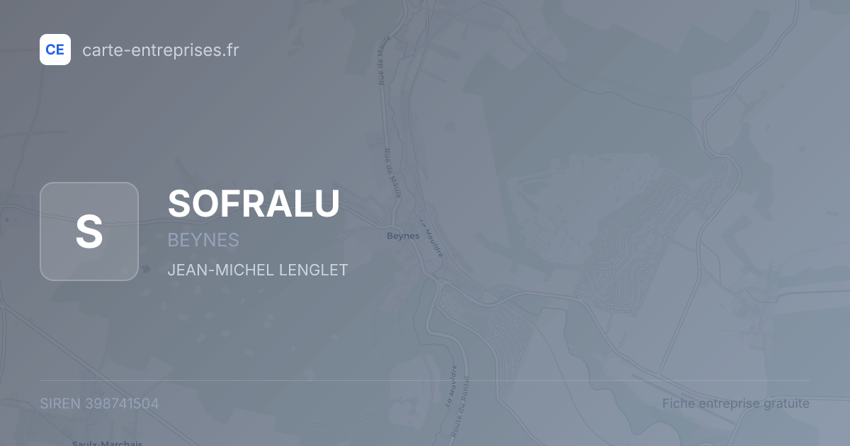 SOFRALU — 398741504 — fiche entreprise