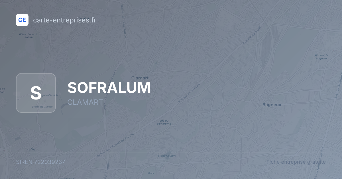 SOFRALUM — 722039237 — fiche entreprise