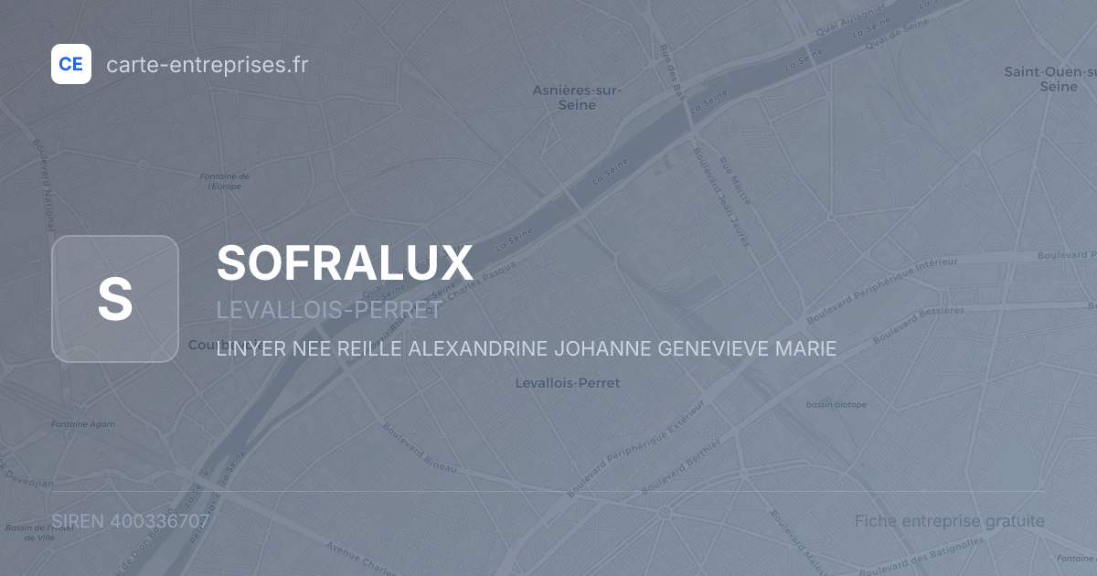 SOFRALUX — 400336707 — fiche entreprise