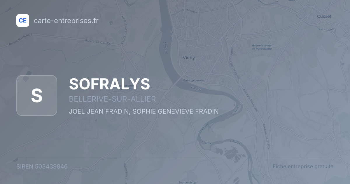 SOFRALYS — 503439846 — fiche entreprise