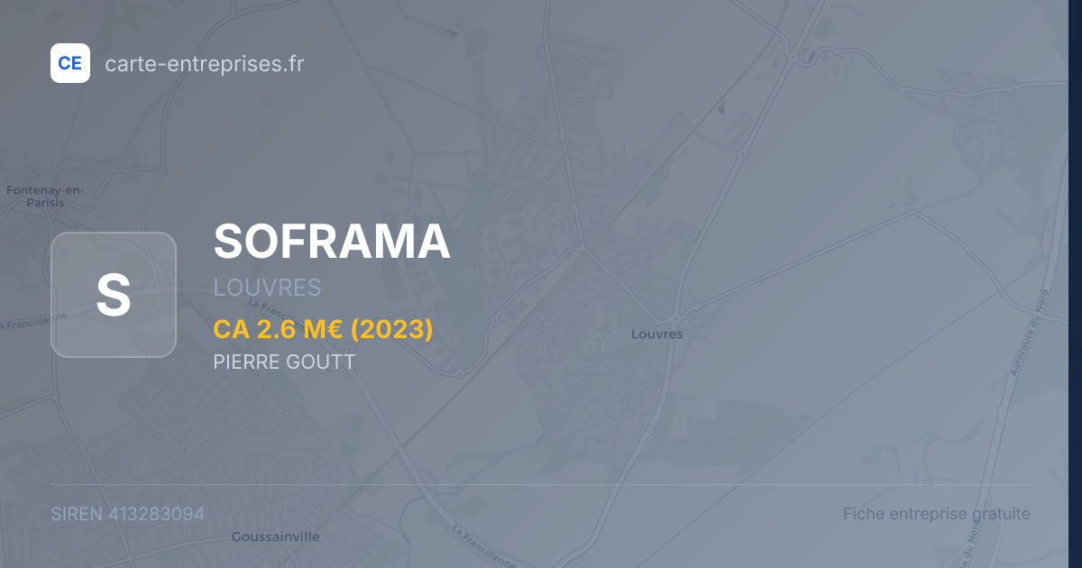 SOFRAMA — 413283094 — fiche entreprise