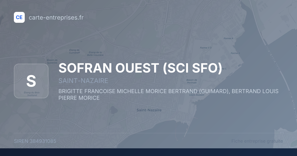 SOFRAN OUEST (SCI SFO) — 384931085 — fiche entreprise