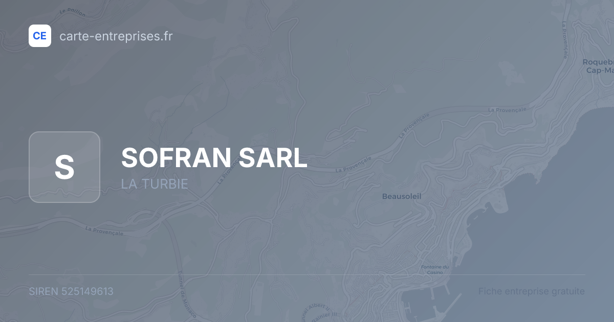 SOFRAN SARL — 525149613 — fiche entreprise