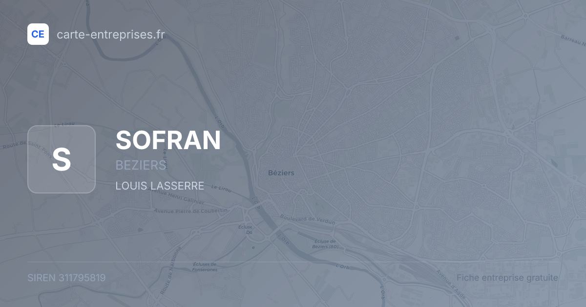 SOFRAN — 311795819 — fiche entreprise