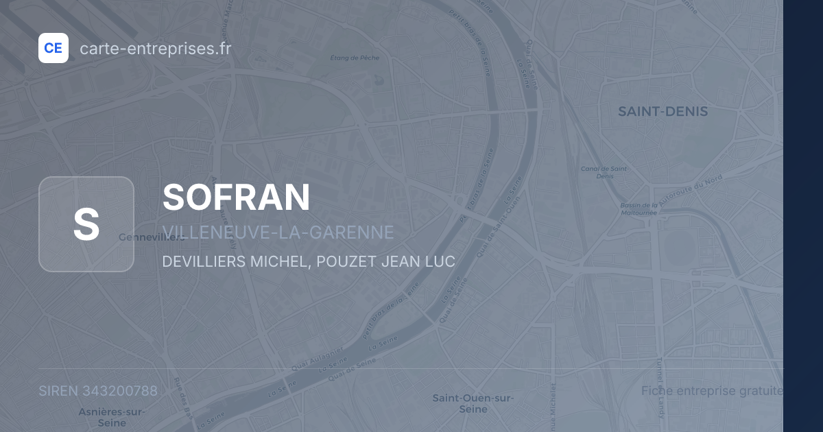 SOFRAN — 343200788 — fiche entreprise