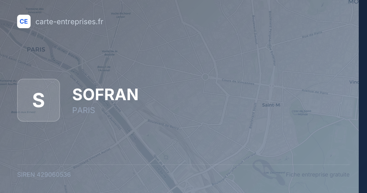 SOFRAN — 429060536 — fiche entreprise