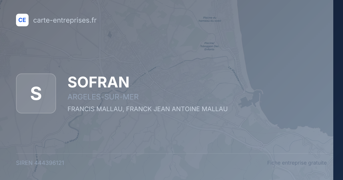 SOFRAN — 444396121 — fiche entreprise