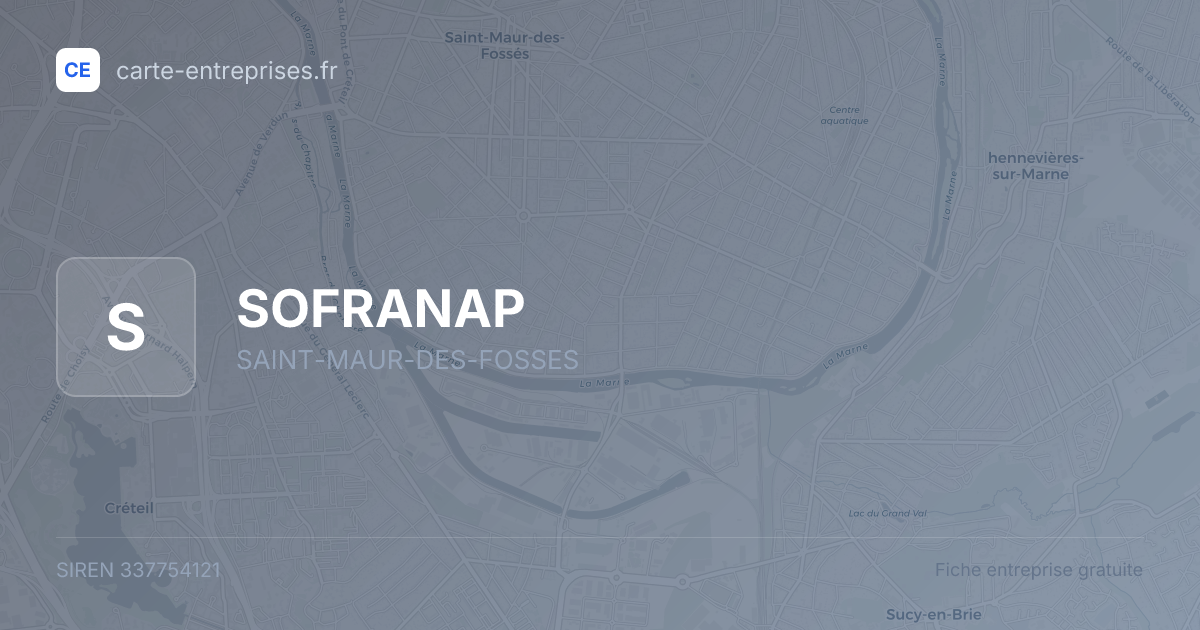 SOFRANAP — 337754121 — fiche entreprise