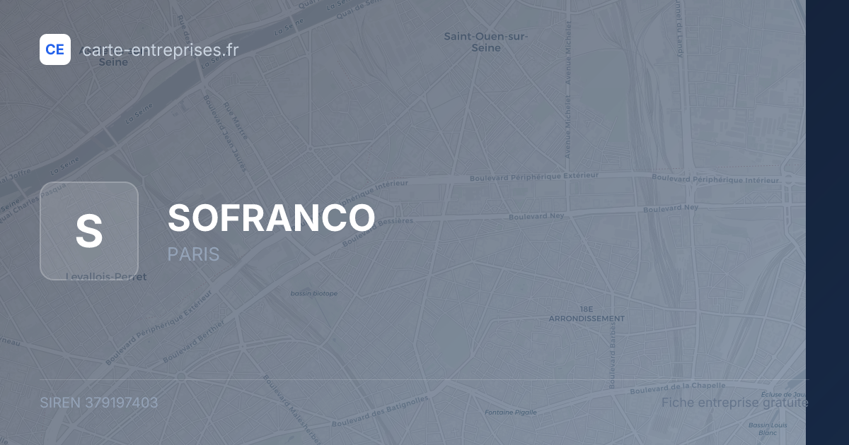 SOFRANCO — 379197403 — fiche entreprise