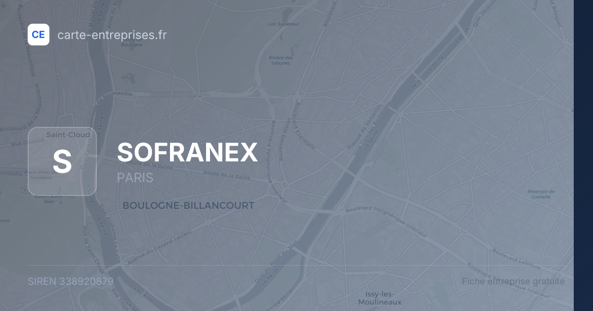 SOFRANEX — 338920879 — fiche entreprise