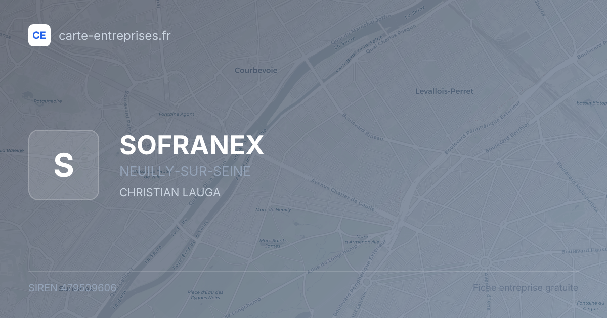 SOFRANEX — 479509606 — fiche entreprise