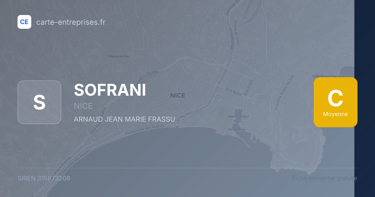 SOFRANI — 315873208 — fiche entreprise