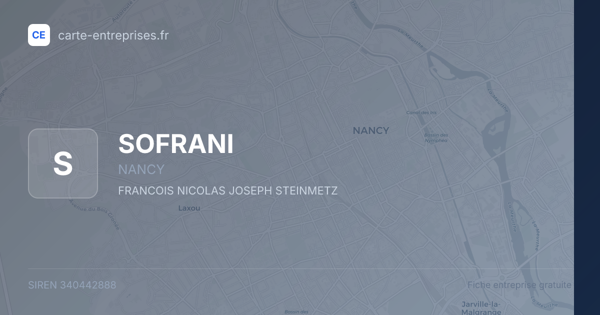 SOFRANI — 340442888 — fiche entreprise