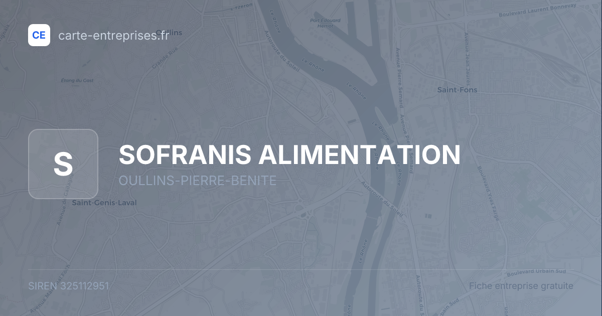SOFRANIS ALIMENTATION — 325112951 — fiche entreprise