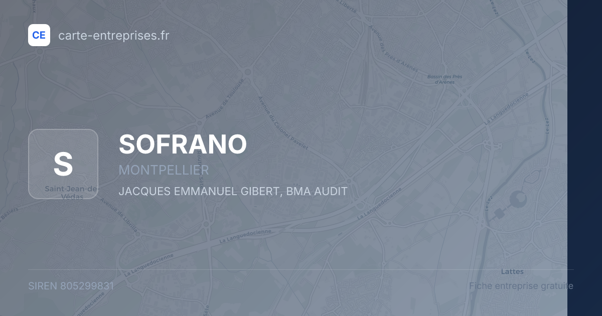 SOFRANO — 805299831 — fiche entreprise