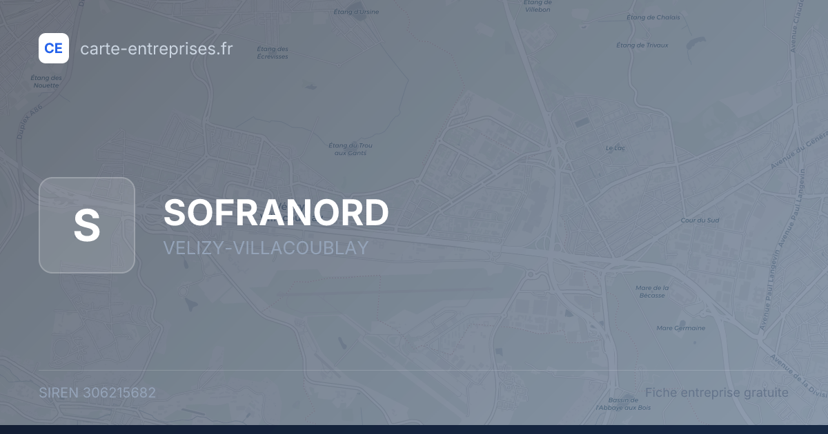SOFRANORD — 306215682 — fiche entreprise