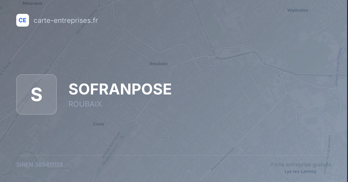 SOFRANPOSE — 389411158 — fiche entreprise