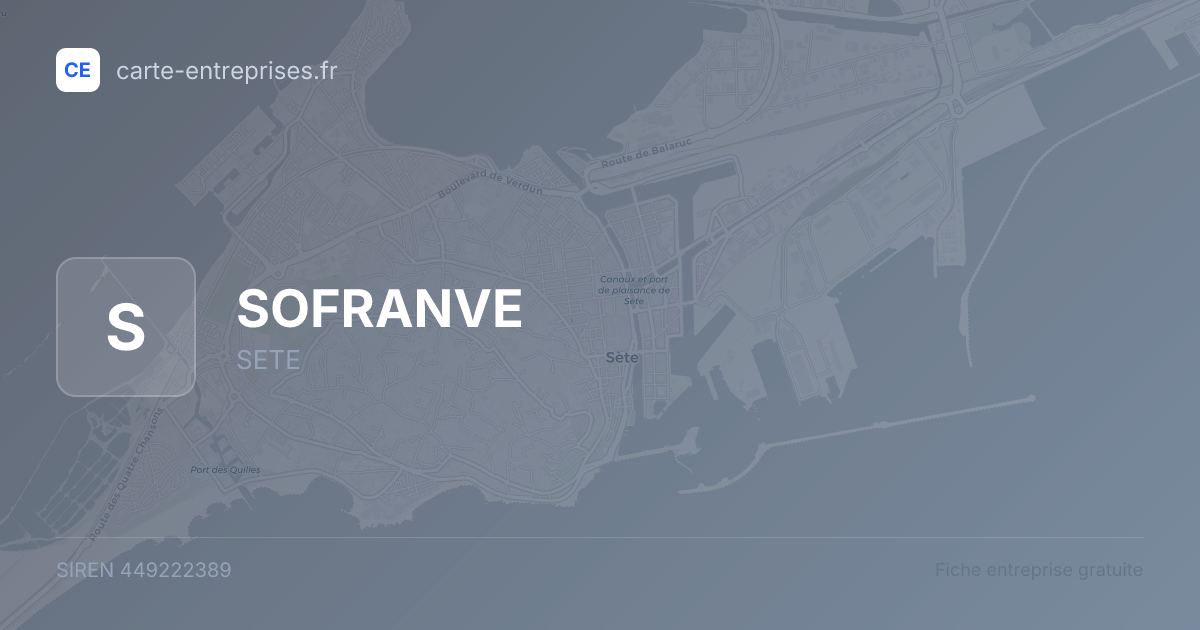 SOFRANVE — 449222389 — fiche entreprise
