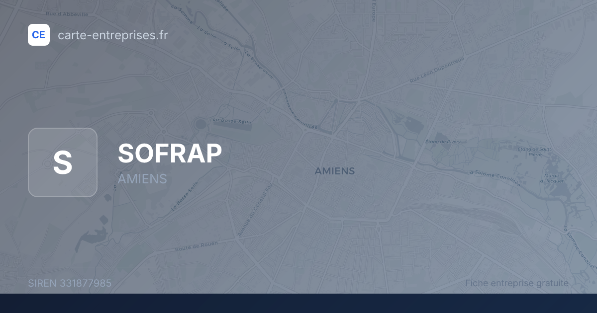 SOFRAP — 331877985 — fiche entreprise
