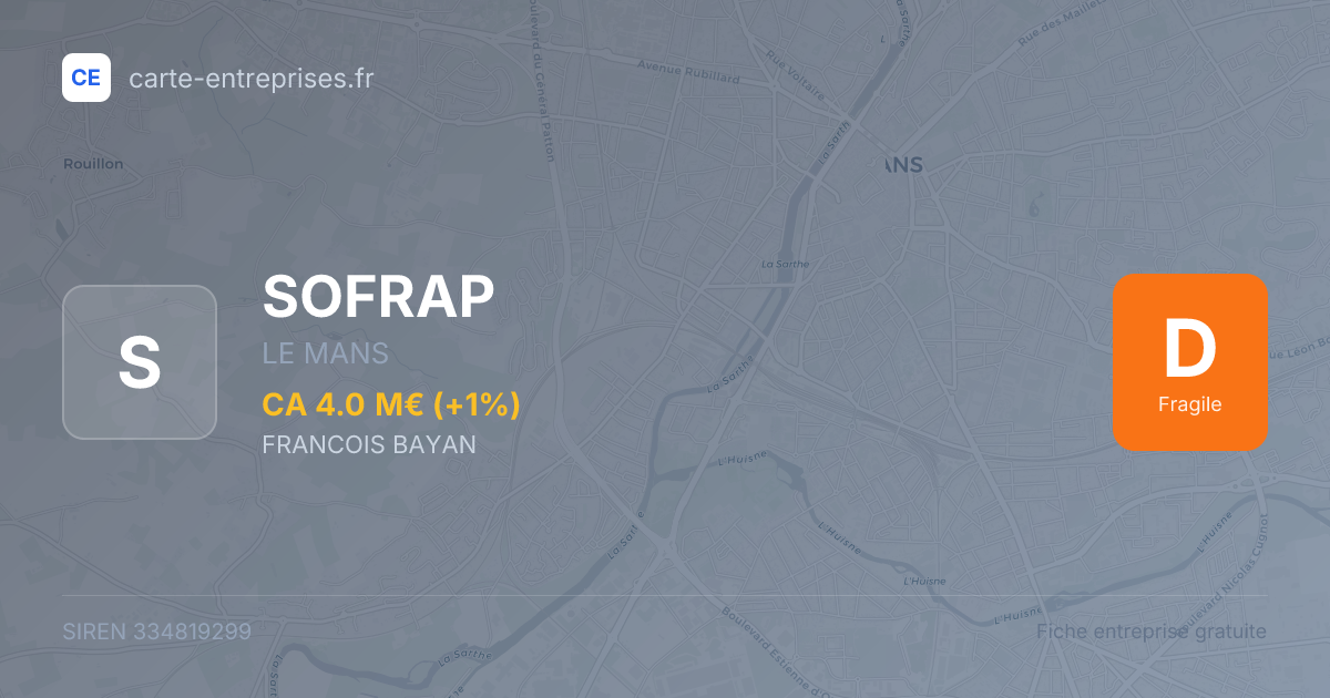 SOFRAP — 334819299 — fiche entreprise
