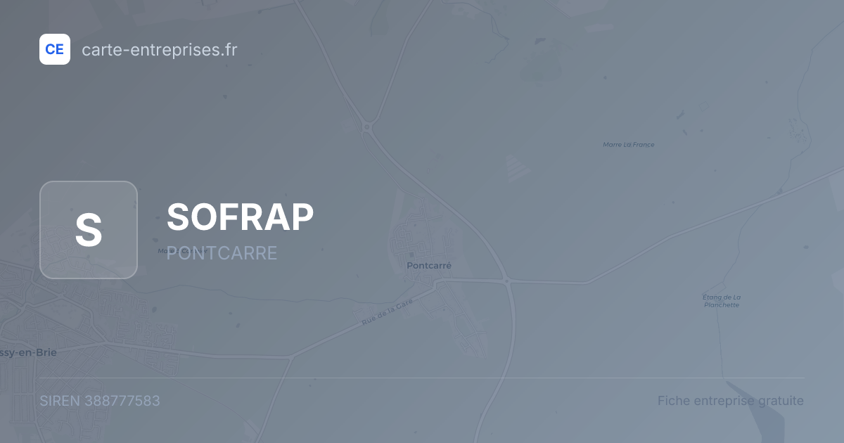 SOFRAP — 388777583 — fiche entreprise