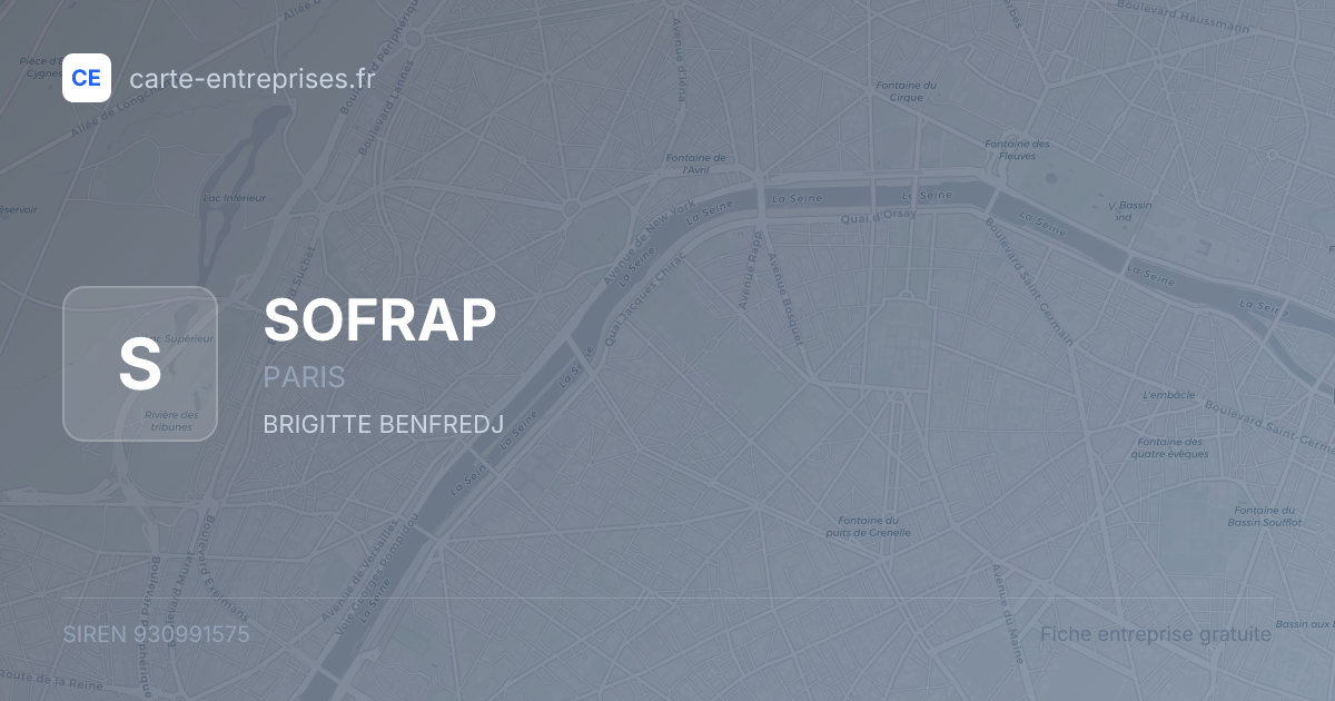SOFRAP — 930991575 — fiche entreprise