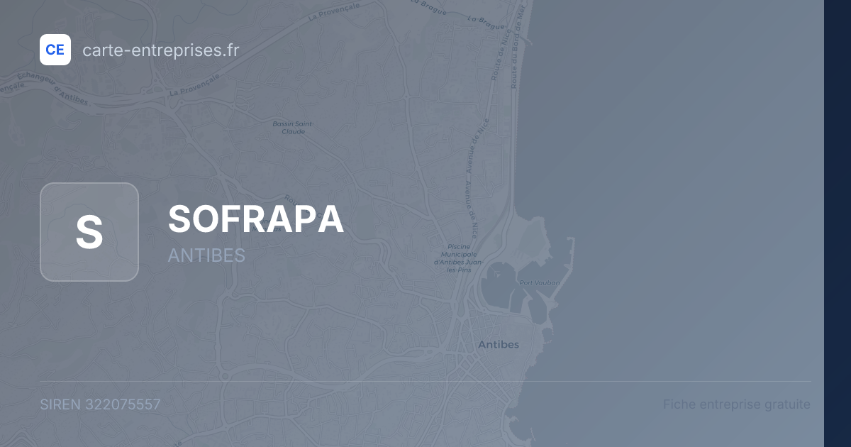 SOFRAPA — 322075557 — fiche entreprise